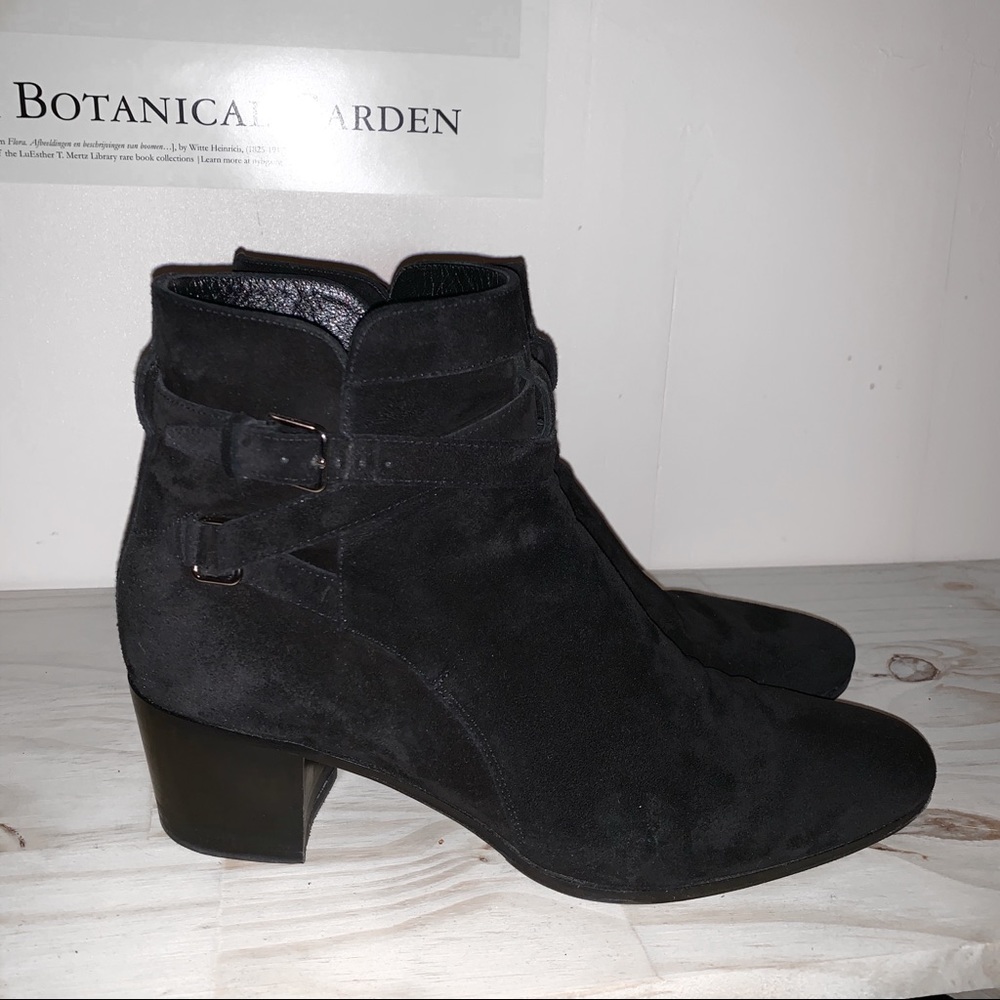 Saint Laurent Suede Jodhpur Booties